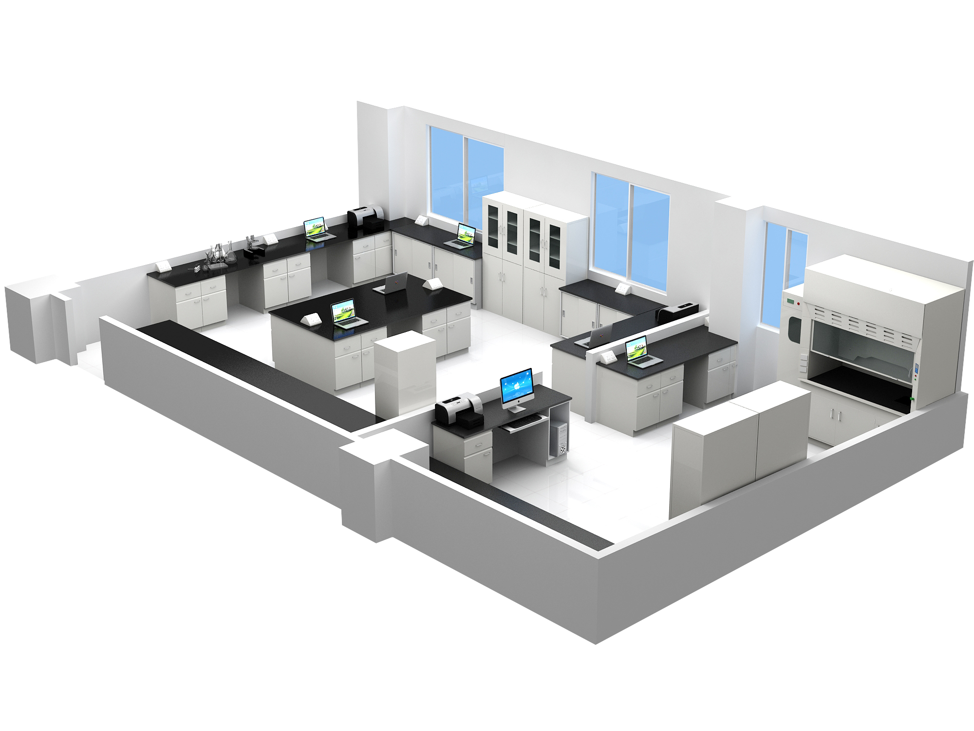 实验室立体效果图